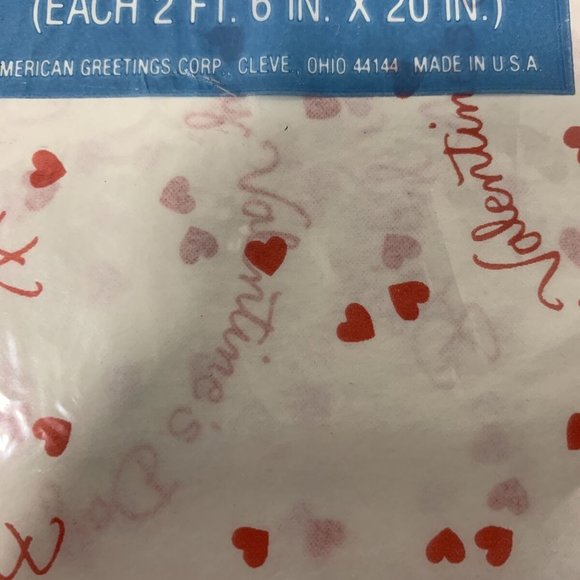 Valentines Day Red/White Hearts Gift Tissue Paper/ - Picture 5 of 7